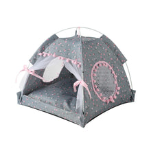 Load image into Gallery viewer, Pet Dog Pet Tent Home Printed Flowers With Sand Indoor Folding Tent Portable Cat Bed