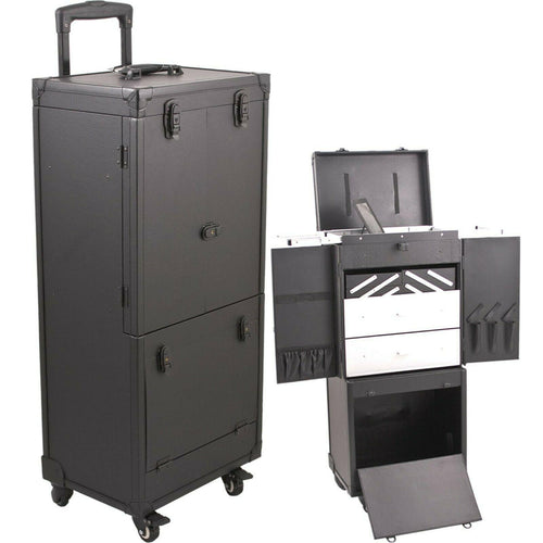 Black Travel Barber Tool Trolley Equipment LarOrganizer Clipper Trimmer Shear