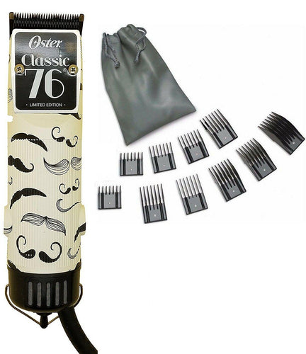 Oster 76 Mustache Professional Hair Clipper Limited Edition + 10 PC Comb Set