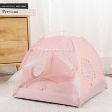 Load image into Gallery viewer, Pet Dog Pet Tent Home Printed Flowers With Sand Indoor Folding Tent Portable Cat Bed